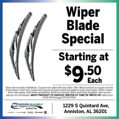 Wiper Blade Savings