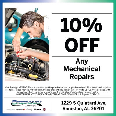 10% Off Any Mechanical Repair